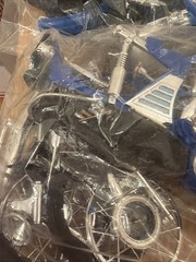 Vintage Model Motorcycle Parts Lot Misc Blue Bikes