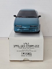 AMT Ertl 1991 Geo Storm GSI Teal Blue Metallic Dealer Promo Model Car 6963 1:25