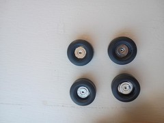 Goodyear Eagle Racing Tires/Wheels Lot of 4 Black Silver Yellow NEW 1/25th