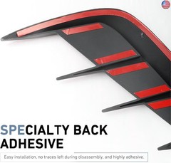 2 PCS Side Vent Trim, Fashion Style Car Fender Sticker, Self-Adhesive Sporty