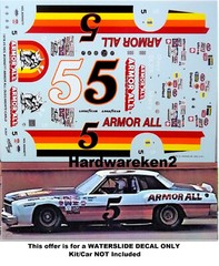 NASCAR DECAL # 5 ARMOR ALL 1978 CHEVROLET MONTE CARLO NEIL BONNETT 1/25