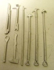 (8 pc) Fire Dept. Hand Tool Set 1/24th Scale By Don Mills Models