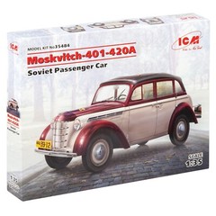 ICM 35484 Plastic model kit Scale 1:35 Moskvitch-401-420A, Soviet passenger car