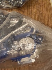 Vintage Model Motorcycle Parts Lot Misc Blue Bikes
