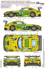 LB Production 1/24 Mercedes AMG GT3 Evo Mann-Filter ADAC ’22 Champ Decal LB24086