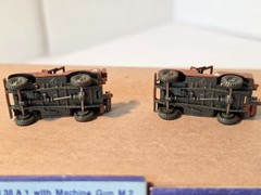 ROCO HO Minitanks Z-143.25 – (2) Jeep M 38 A 1 NO MACHINE GUN Customized Austria