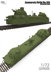 QW Q09008 1/72 Zaamurets/Orlik/No,105 Armored Train Model Kit w/Metal Track