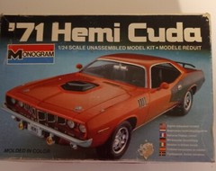 1982 Monogram 1971 Hemi Cuda 1/2 partially built missing parts