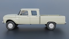 ABS-LIKE RESIN 3D PRINTED 1/25 1966 FORD F-250 CREW CAB PICK UP FULL KIT