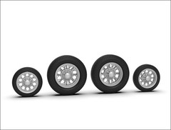 1:64 Vintage Wires 21″/23″ Big and Little wheels and tires