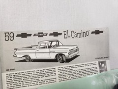 AMT ERTL Buyers Choice 1959 CHEVY EL CAMINO 1/25 MODEL CAR KIT 2002 New Open Box