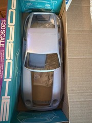Vintage Tamiya Porsche 928 1/20 Model Kit No. GC-2003 PARTIALLY ASSEMBLED