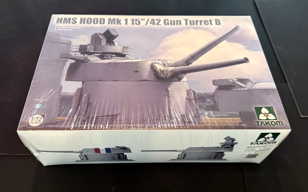 Takom 5020 1/72 HMS HOOD Mk 1 15″/42 Gun Turret B Model Kit SEALED