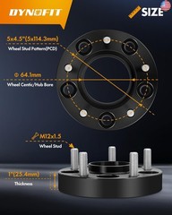 dynofit 5×4.5 Hubcentric Wheel Spacers 1″ for Hon-da Accord Civic Acura CR-V