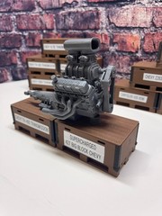 3D Printed CHEVY BLOWN BIG BLOCK with TH-400 Trans 1/24th – 1/10th MADE IN USA