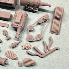 Chevy 235 Supercharged Straight Six Engine 1/25