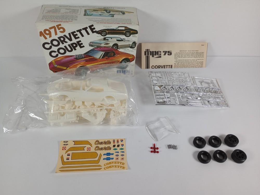 1975 Corvette Coupe MPC 1:25 Model Kit 1-7505 Sealed Parts Bag
