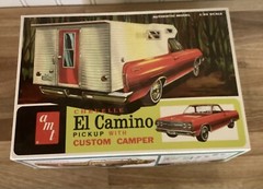 AMT 1/25 Scale Model Kit 1965 Chevy El Camino Pickup w/ Custom Camper AMT1364