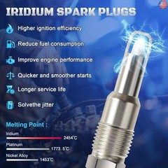 Iridium Spark Plugs 8 Pack SP515 SP546 Compatible with 2004 2005 2006 2007 2008