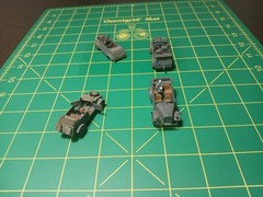 1/72 1/87 ? Army Tank Trucks Built Model WW II German 4 Cars World War Gray