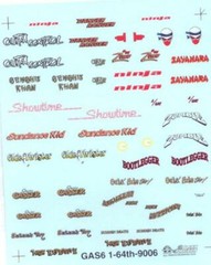 Slixx 9006 1/64 Gasser Mini Sheet #6 Drag decal