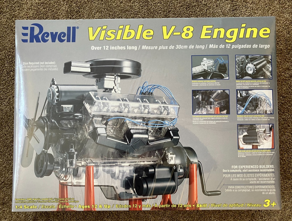 2006 Revell-Monogram Visible V-8 Engine Model Kit 85-8883 Sealed Box 1:4 Scale