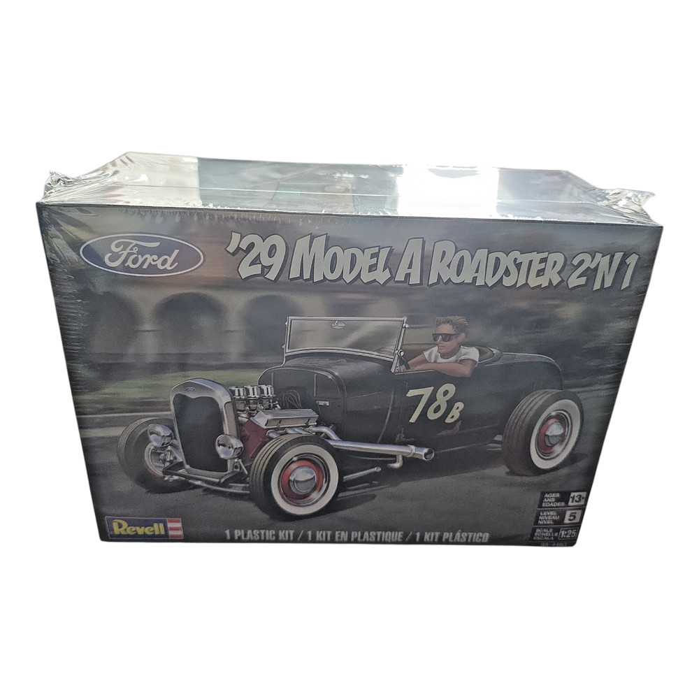 Roadster 2’N1 Hotrod Car 78B 1:25 Scale #85-4463 Revell Ford ’29 Model Kit