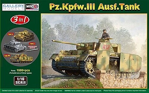 Galley-Models Panzer Kpfw.III Ausf. Type J/L/M Tank – Plastic Model Military
