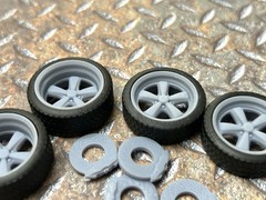 Resin 20 Inch: “Porsche SportClassic” Model car Wheels/Tires 1/24 1/25 scale
