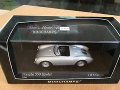 1/43 MINICHAMPS PORSCHE 550 , spider, silver, 1973, mint ++!