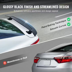 GT Wing Car Spoiler, 46.3 In. Universal Spoiler, Compatible with Most Sedans and