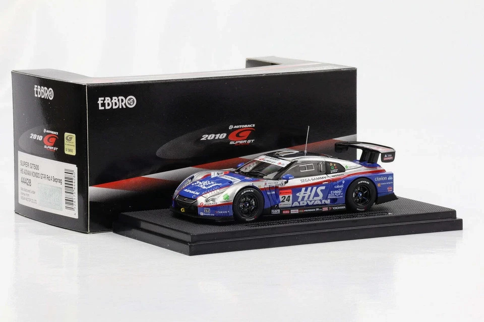 1:43 Ebbro His Advan Kondo Nissan GT-R SGT500 2010 Rd. 4 Sepang #24