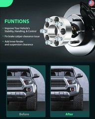 SCITOO 4Pcs 5×115 Wheel Spacers 2 inch Bore 71.5mm Studs 14×1.5 5 Lug Wheel