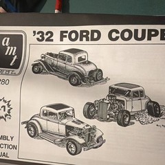 AMT ERTL 🏆1932 Ford Coupe 🏆Classic 1/25 Model Kit Vintage Sealed Parts