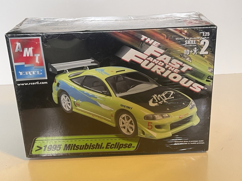 AMT Ertl 1/25 Fast and Furious 1995 Mitsubishi Eclipse Model Car Kit #31983 New!