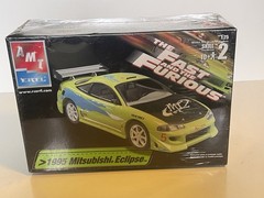 AMT Ertl 1/25 Fast and Furious 1995 Mitsubishi Eclipse Model Car Kit #31983 New!