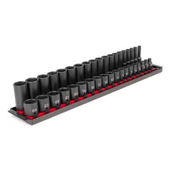3/8 In. Drive 6-Point Impact Socket Set (38-Piece) (6-24 Mm) with Rails