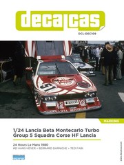 Decalcas 1/24 Beta Montecarlo Turbo Gr.5 HF #51 Le Mans 1980 Decal for Heller