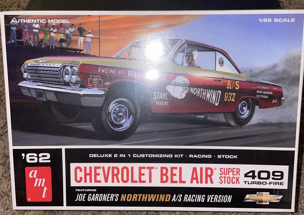 AMT ‘62 Chevrolet Bel Air SS 409 1/25 Model Sealed Kit