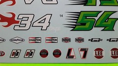 Waterslide decal sheet race car flames #54 1/25 1934 34 Ford SLAMMER MODIFIED