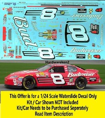 NASCAR DECAL # 8 BUDWEISER 2003 CHEVY MONTE CARLO D. EARNHARDT Jr. 1/24 SLIXX