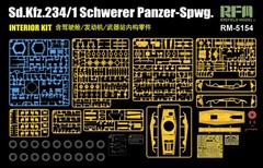 RYE 5154 1/35 Sd.Kfz.234/1 Schwerer Panzer-Spwg.Interior& 2078 3D Print Wheels