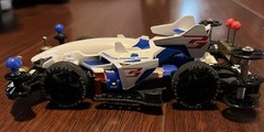 Tamiya Mini 4WD Ready-to-Go Pre-Built MA Chassis Model Car White/Blue/Black