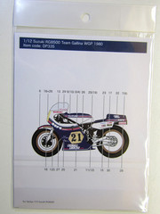 Decalpool 1:12 Scale Suzuki RGB500 Team Gallina ’80 Decalsheet DP335 suit Tamiya