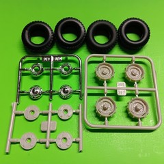 1972 Ford Pickup Truck Moebius 1/25 Rim Wheel Tire Dog Dish Cap F-250 Ranger 4×4