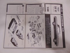 Jo-Han ORIGINAL 1964 Dodge Polara Instruction Sheet C-264