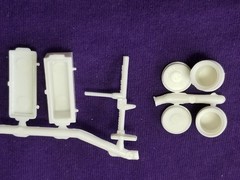 TOOL BOX , JACK & FUEL CANS from 1960 Ford Ranchero AMT 1:25 Model Kit