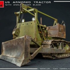 MiniArt #35291 1/35 U.S. ARMORED TRACTOR W/ ANGLE DOZER BLADE~MINT in BOX