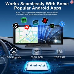 Upgraded 11″ CarPlay Screen for Car, Built-in Net-Flix/YouTube/TikTok and Other
