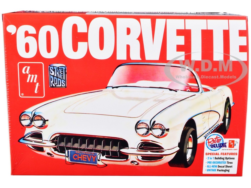 SKILL 2 MODEL KIT 1960 CHEVROLET CORVETTE “STREET RODS” 1/25 SCALE AMT AMT1374